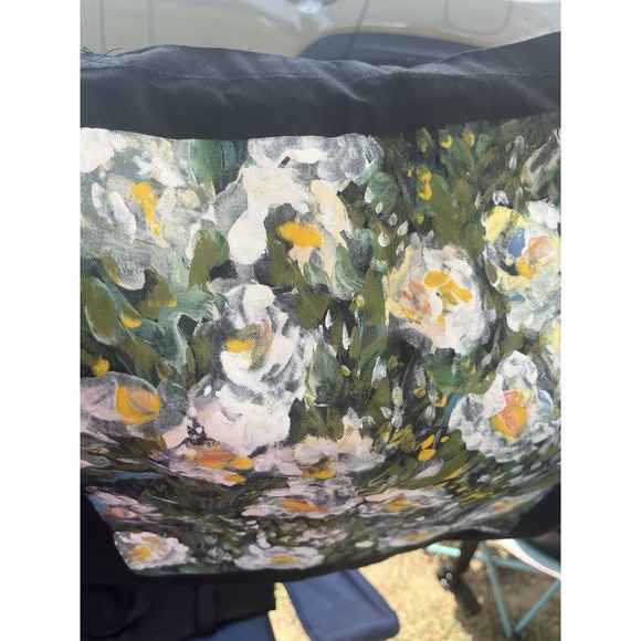 Tote Bag For Shopping Hand Painted floral design - Picture 9 of 11
